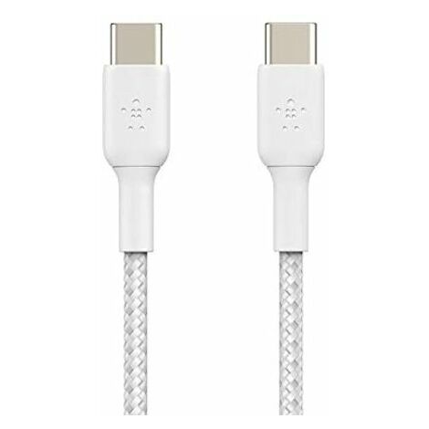 Belkin BoostCharge Pro Flex Cavo intrecciato da USB Type C a USB C, cavo di ricarica rapida PD, certificato USB-IF per iPhone 16/15, Galaxy S24