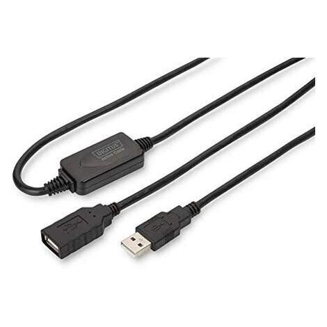 Digitus Cavo USB USB 2.0 Presa USB-A, Spina USB-A 15.00 m Nero con USB, con prolunga DA-73101 (1/5)