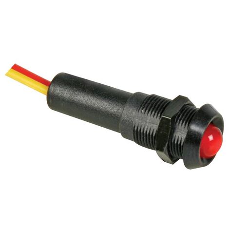 Lampada a led 12v rosso lampeggiante - scatola nera (1/2)