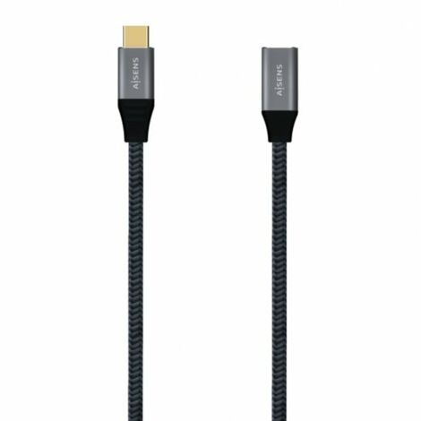 Cavo usb 3,2 tipo-c aisens a107-0635/ usbusb tipo-c maschio - usbusb tipo-c femmina/ 1m/ grigio (1/3)