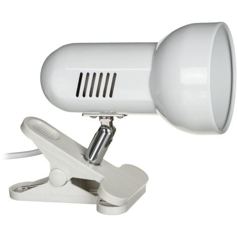 Lampada Con Morsetto E Riflettore Ardacia Arm160 - Portalampada In Ceramica 20 Cm - Con Interruttore
