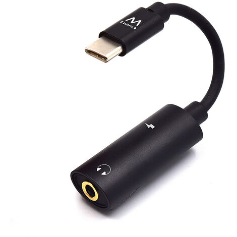 Cavo Adattatore USB Type-C Maschio - Jack 3.5mm Audio Femmina - Bianco