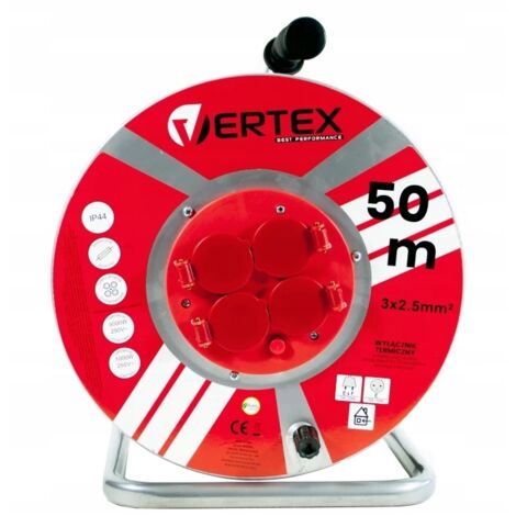 Vertex PB50METAL cavo di estensione 50 m nero e argento (1/2)