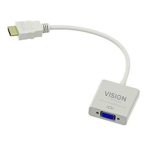 Vision TC-HDMIVGA Adattatore cavo HDMI VGA White - Adattatore cavo (HDMI, VGA, connettore maschio / connettore femmina, bianco) (1/2)