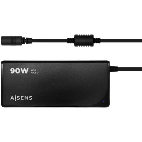 Aisens caricatore 90w automatico universale multivoltaggio con 12 spine + usb-a qc.3.0 (1/4)