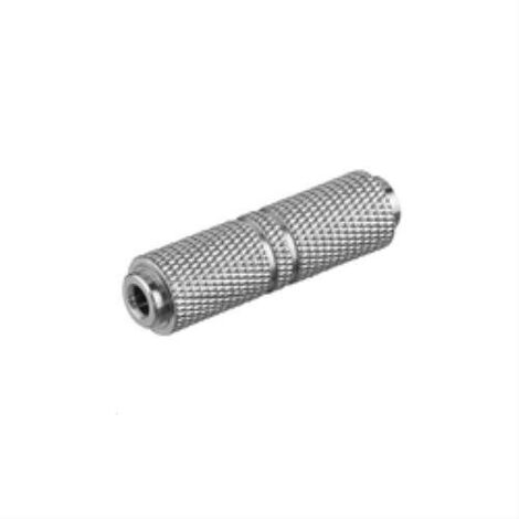 MicroConnect AUDALFF - Adattatore stereo (3,5 mm, femmina/femmina), argento (1/3)