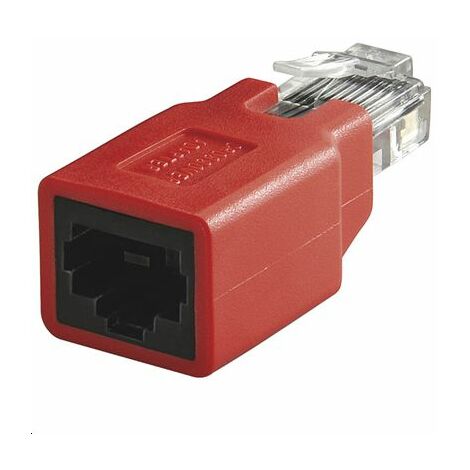 Microconnect MPK401-R Adattatore cavo RJ45 nero, rosso, trasparente -  Adattatore cavo (RJ45, RJ45, connettore maschio/connettore femmina, nero,  rosso, trasparente)