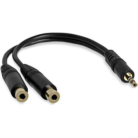 StarTech.com Cable 15cm Audio Splitter Divider of of Headphone Mini-Jack 3.5mm Stereo Male to 2x Female (1/5)