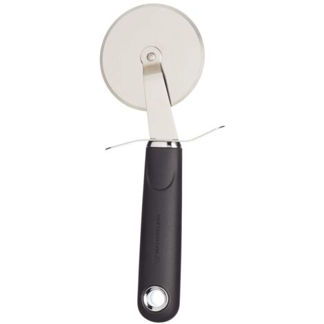 KitchenCraft MasterClass Tagliapizza con impugnatura ergonomica, acciaio inox, 19,5 cm - Nero (1/4)