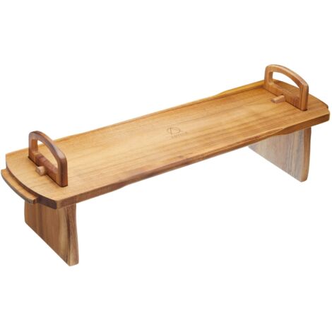 Vassoio In Legno Di Mango – 40x30 Cm, Stile Industriale Con Maniglie - 3