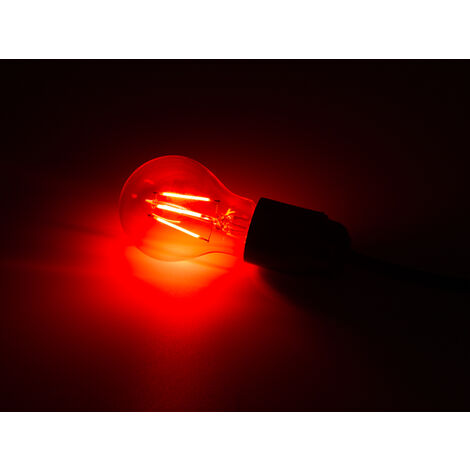 Set di lampadine a filamento LED - a60 - vetro trasparente - 4 pz. - rosso  - verde - blu - arancione