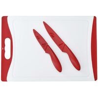 Colourworks Set de 3 coltelli e tagliere de taglio, con coltello dede  sbucciare de acciaio inox