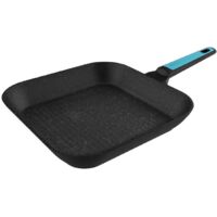 Set di 9 utensili in nero, rivestimento soft touch e manico di acciaio in colore legno chiaro. I materiali principali sono: silicone, nylon e PP.