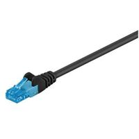 CAT 6A cavo patch, U/UTP, nero, conduttore di rame (CU), guaina del cavo senza alogeni (LSZH). Lunghezza del Cavo 0.5 m