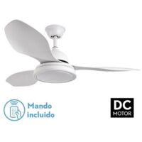 FABRILAMP Ventilatore 48w Dc Datoo White 3 Blades White 6 Vel. 33/48x122x122cm 3 Colours w/ Earthquake,Memory And Timer 4080lm