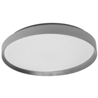 lampada da soffitto alora 60w 3000-4200-6500k bianco/argento 8x50x50cm 5400lm con telecomando e memoria