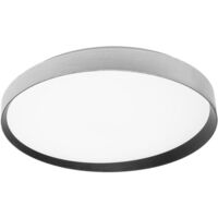 lampada da soffitto alora 60w 3000-4200-6500k argento/nero 8x50x50cm 5400lm con telecomando e memoria