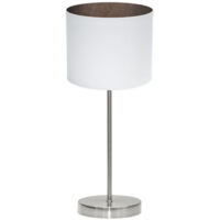 Lampada da tavolo tatiana 1xe14 nichel/ossido bianco 42x17x17 cm