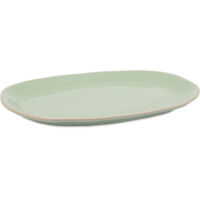 Jamie Oliver Big Love Feast - Grande piatto rotondo verde da forno a tavola, centro de tavola de gres durevole screziato, vassoio da portata per arrosti, insalate, forno, microonde, lavabile in lavast