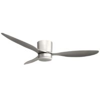 Ventilador DC NASIM plata D.132cm 3 aspas, con LED 16W 1600lm 4000K