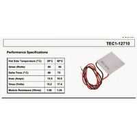 Cella di Peltier 15,8V 10,5Amp 89W Misure 40x40x3,3mm