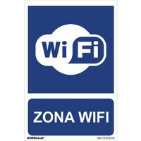 Cartello di uso obbligatorio "zona wifi" (pvc 0,7mm) 30x40cm
