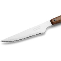 Arcos Coltelli da Tavola per Carne – Monoblocco in Acciaio Inossidabile 10 cm – Ideale per Tagliare Costate o Bistecche con Precisione, Facilità e Rapidità – Colore Argento, Serie Monoblocco