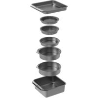 MasterClass Smart Space Non Stick Bakeware / Set da forno, acciaio al carbonio, 7 pezzi