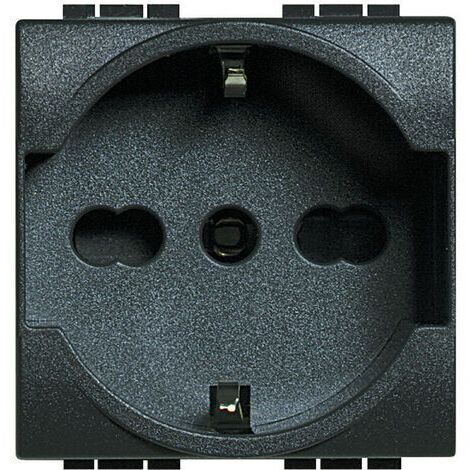 Bticino Schuko-Steckdose 2P+E 16A 250V Anthrazit L4140/16