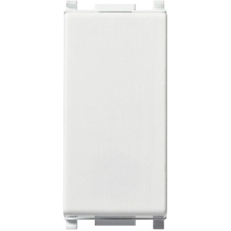 VIMAR 14008 PLANA Druckknopf 1 Pol NO 10A Beleuchtbar Weiß Weiß