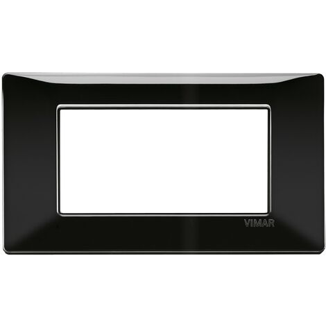 Vimar Plana Platte 4 Module Farbe schwarz 14654.05