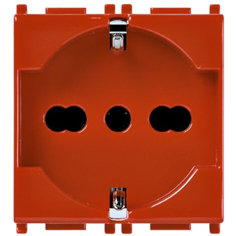 Vimar Plana Schuko-Steckdose 10/16A Farbe Rot 14210.R