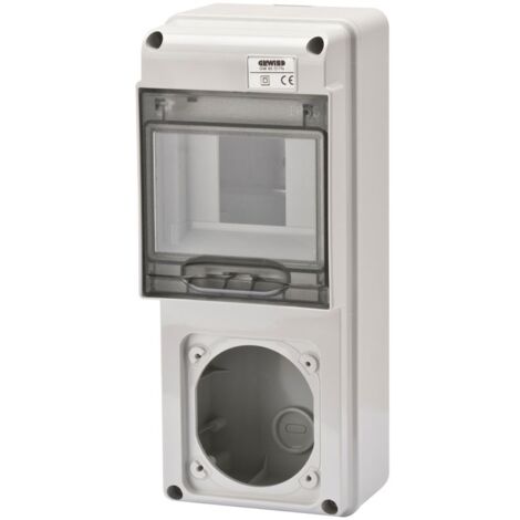 Gewiss 5-Modul-Schaltschrank mit 1 Flansch für Industriesteckdosen GW68017N
