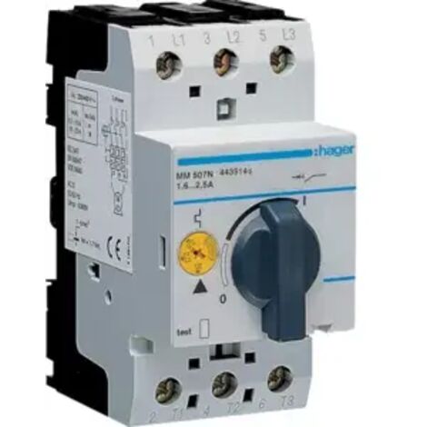 Hager Motorschutzschalter 1,6-2,5A 2,5 Module 3 Pole MM507N (1/2)