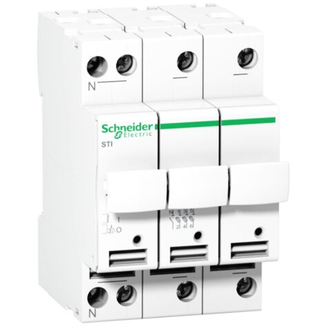 Schneider-Sicherungshalter 3P+N 32A 10.3X38 3 Module A9N15658