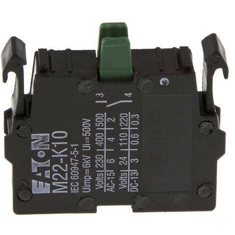 Hilfskontakt Eaton M22-K10 NO Schraubbefestigung Front 216376