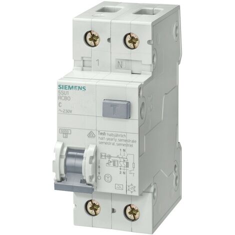 Siemens FI/LS-Schalter 25A 1P+N 6kA 300mA Kurve C AC 2M 5SU16561KK25