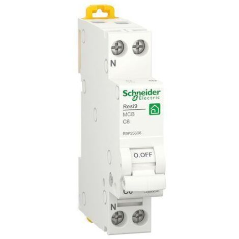 Schneider Leitungsschutzschalter 6A 1P+N 4,5KA C 1 Modul R9P35606