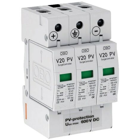 OBO Bettermann V20-C 3PH-600 3-poliger Ableiter Typ 2 600V DC 5094605
