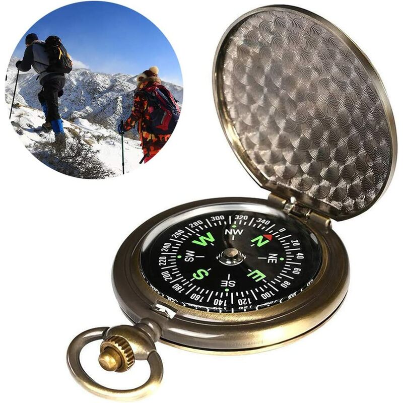 Zwindy Boussole Boussole Pliante Laiton précis Polyvalent léger pour la Navigation d/'orientation Camping Survie randonnée