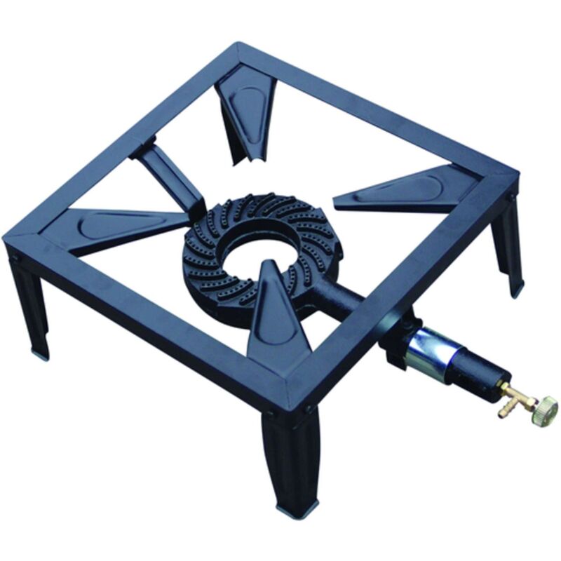Gros Réchaud Gaz Camping SANDRIGARDEN – 7 KW, GPL, Allumage Piezo, 40x40 Cm