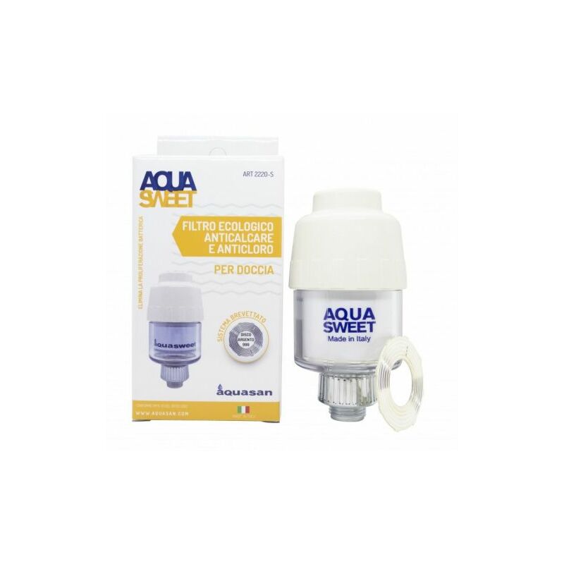 AQUASAN FILTRO ACQUA FILTRATA PER DOCCIA AQUASWEET SOFFIONI FLESSIBILI  (30486)