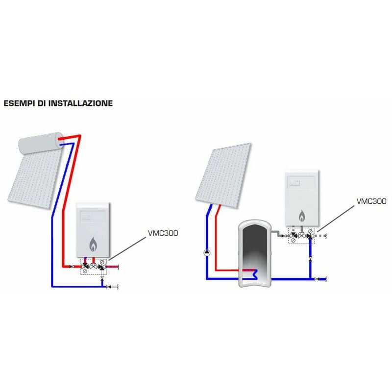 KIT PANNELLO SOLARE TERMICO CALDAIA VALVOLA MISCELATRICE 1 ESBE VMC 322  (26443)