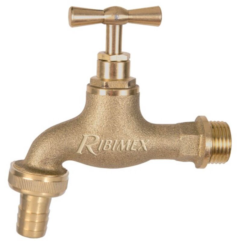 SOMATHERM FOR YOU - Kit rubinetto da giardino regolabile per tubo da esterno con stelo 15/21-20/27 + staffa a muro con rosone in ottone | Leroy Merlin