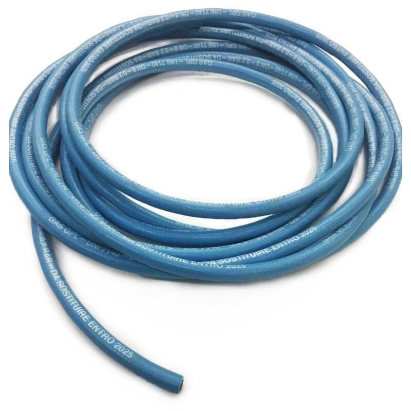 TUBO GAS GPL BLU 8X13 MM AL METRO LINEARE PER BOMBOLA CUCINA FORNELLONI  STUFE