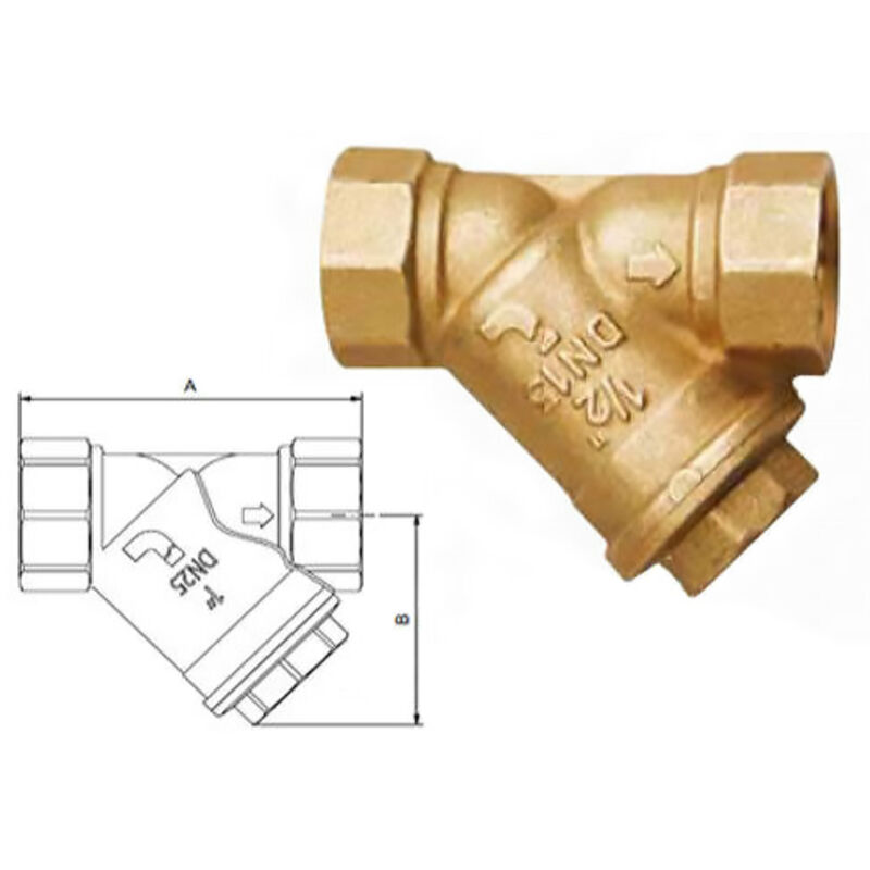 Filtro Acqua 1 Pollice DN15 1/2 PT Filettatura In Acciaio Inox Tipo Y Filtro Pompa Filtro Per Acqua Gas Yemaa Riduttore Di Pressione Acqua