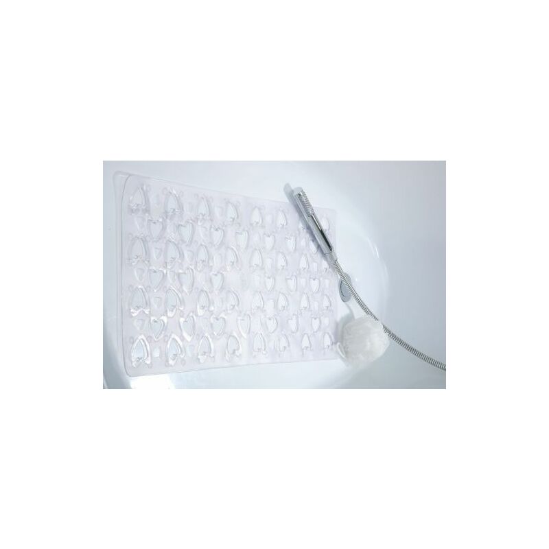 Tappeto vasca antiscivolo in vinile trasparente - Cuore di Gedy