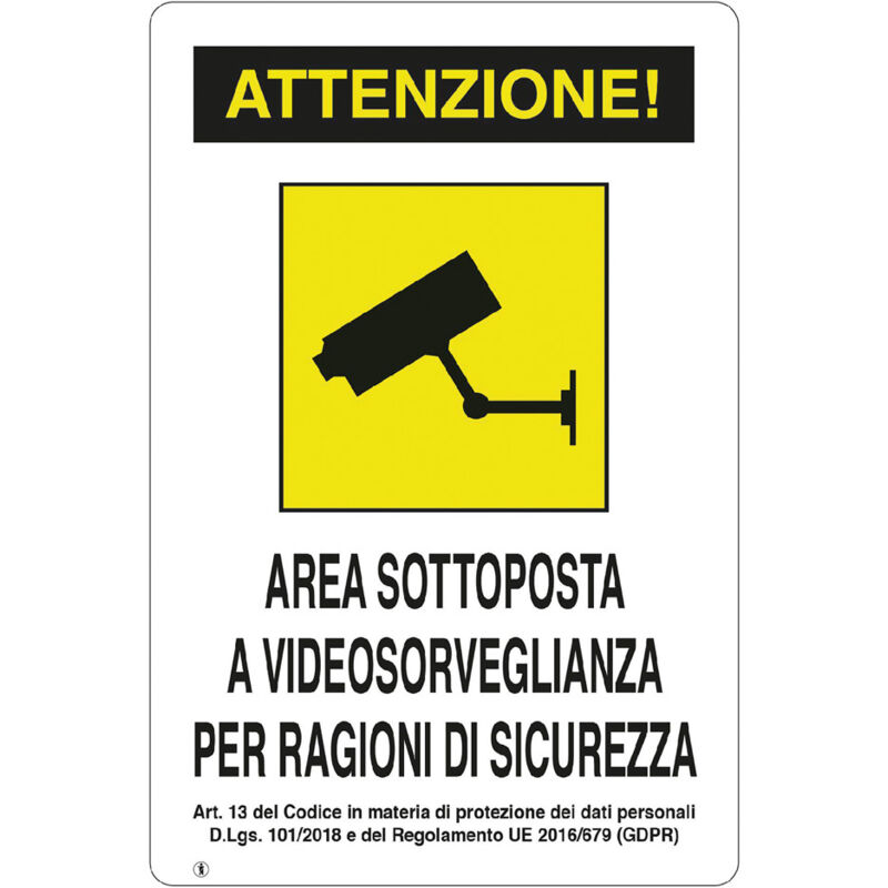 Achtung Videoüberwachung Schild UV Druck 12 x 12cm - 3mm Aluverbund - Made in Germany - Art.Nr