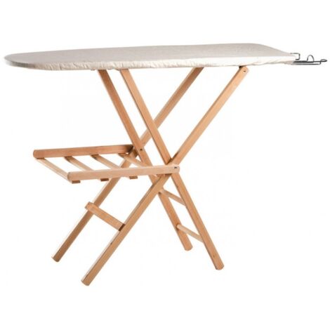 ASSE DA STIRO ECO IN LEGNO CHIARO piano cm. 117x35