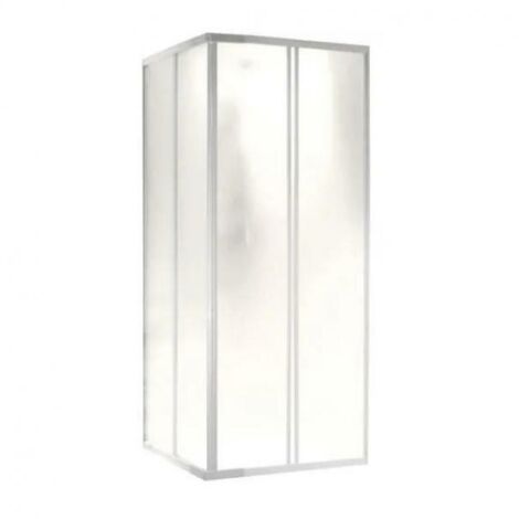 Box Doccia Angolare Apertura Scorrevole Pannelli in Acrilico 65-80 x 75-90 x 183 h Cm